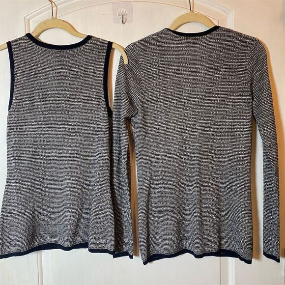 Brooks Brothers Navy and White Women's Cardigan Set - Picture 6 of 14